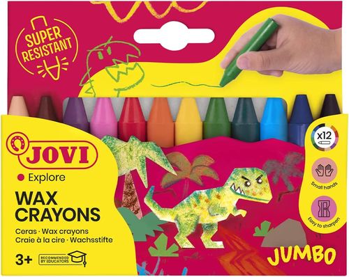 Jovi Estuche de 12 Ceras Jumbo Colores Surtidos