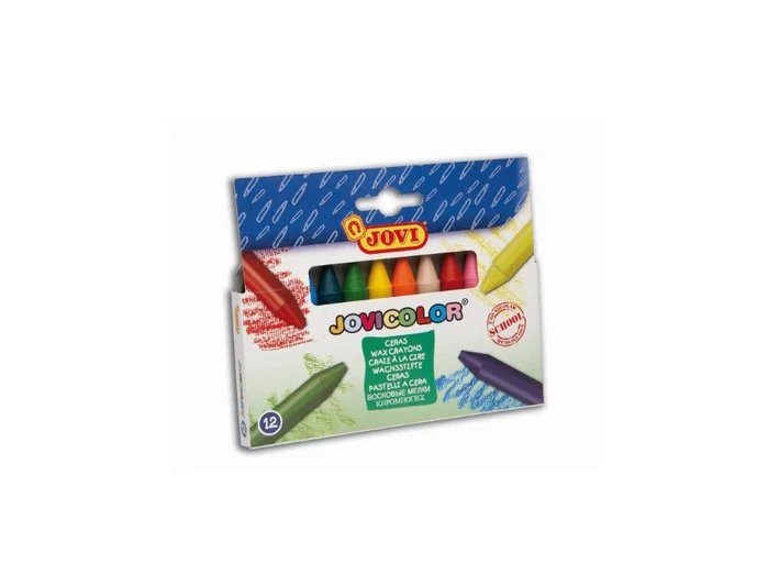 Jovi Lápices de Cera Caja de 12 Unidades Colores Surtidos