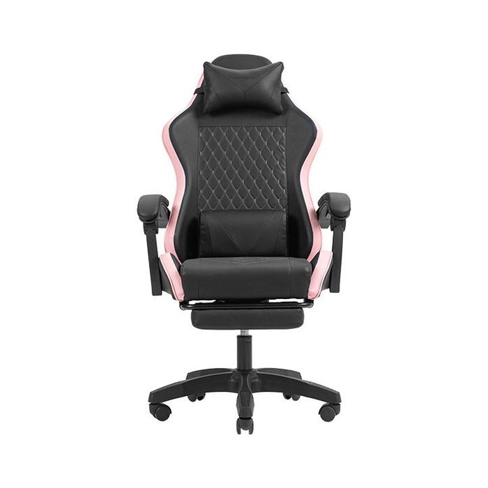 Mars Gaming Silla Gaming MGC-XBPK Ergonómica, Reclinable 90º-135º, con Cojín Lumbar y Cervical - Negra y Rosa