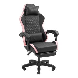 Mars Gaming Silla Gaming MGC-XBPK Ergonómica, Reclinable 90º-135º, con Cojín Lumbar y Cervical - Negra y Rosa