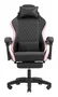 Mars Gaming MGC-X Silla Gaming para PC, Reclinable 90-135°, Reposabrazos y Altura Ajustables, Asiento y Respaldo Acolchados Negro/Rosa, Cojín Lumbar y Reposacabezas, 120 kg, 190 cm