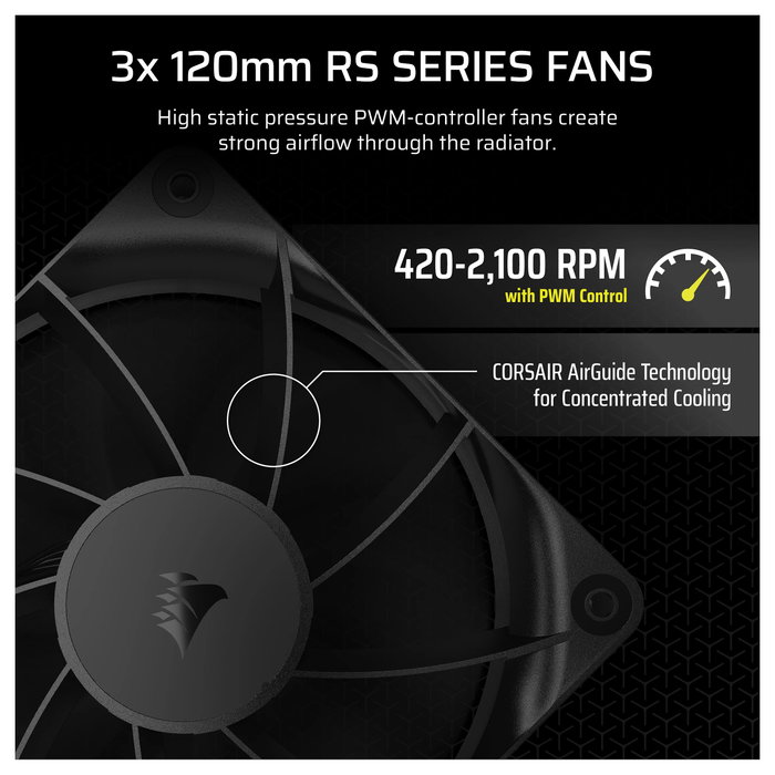 Corsair Nautilus 360 RS Sistema de refrigeración líquida todo en uno Negro Corsair Nautilus 360 RS Sistema de refrigeración líquida todo en uno Negro