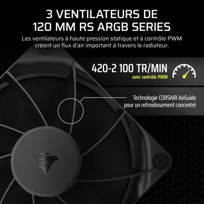 Corsair Nautilus 360 RS Sistema de refrigeración líquida todo en uno Negro Corsair Nautilus 360 RS Sistema de refrigeración líquida todo en uno Negro