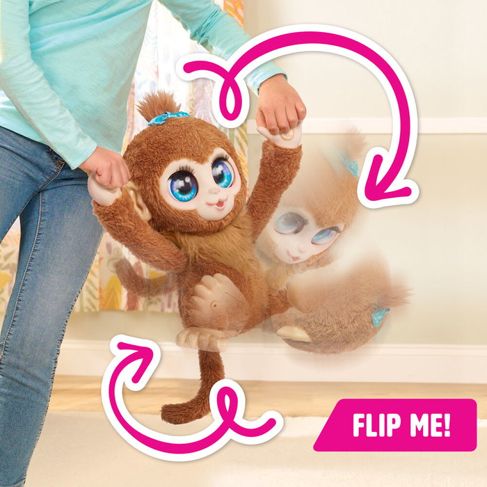 Furreal Friends FUR0886144281136 Peanut the Monkey Juguete Interactivo con Más de 100 Reacciones, Caminar, Equilibrarse y Abrazarse