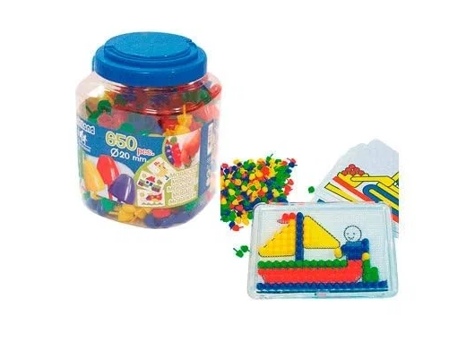 Miniland Juego de pegs en bote de 650 piezas de 20 mm