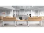Rocada Mostrador de Altillo AN02 para Mesas Work Metal Executive 180x30x40 cm Acabado Gris/Gris