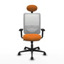 PIQUERAS Y CRESPO Silla de oficina Zulema Naranja y Blanco