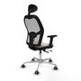 PIQUERAS Y CRESPO Silla de oficina Jorquera con mecanismo Sincro/Traslack Blanco/Gris