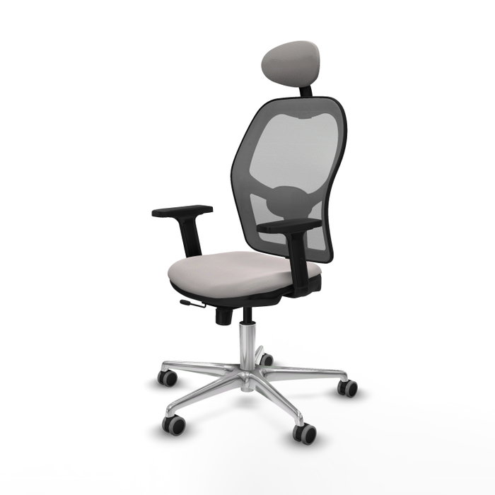 PIQUERAS Y CRESPO Silla de oficina Jorquera con mecanismo Sincro/Traslack Blanco/Gris