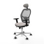PIQUERAS Y CRESPO Silla de oficina Jorquera con mecanismo Sincro/Traslack Blanco/Gris