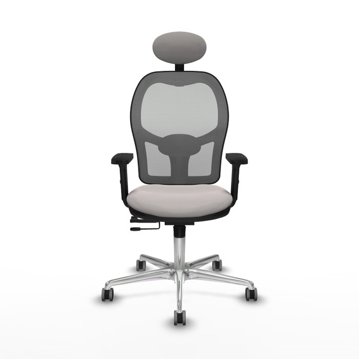 PIQUERAS Y CRESPO Silla de oficina Jorquera con mecanismo Sincro/Traslack Blanco/Gris