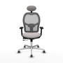PIQUERAS Y CRESPO Silla de oficina Jorquera con mecanismo Sincro/Traslack Blanco/Gris
