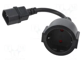 Qoltec Adaptador IEC 320 C14 a Schuko 53906 0.15m