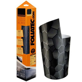 Foliatec FO3175 Lámina Interior Autoadhesiva Hexágono Cockpit, Película de Diseño para Privacidad, Reducción de Calor y Filtro UV para Cabina, Molduras y Espejos