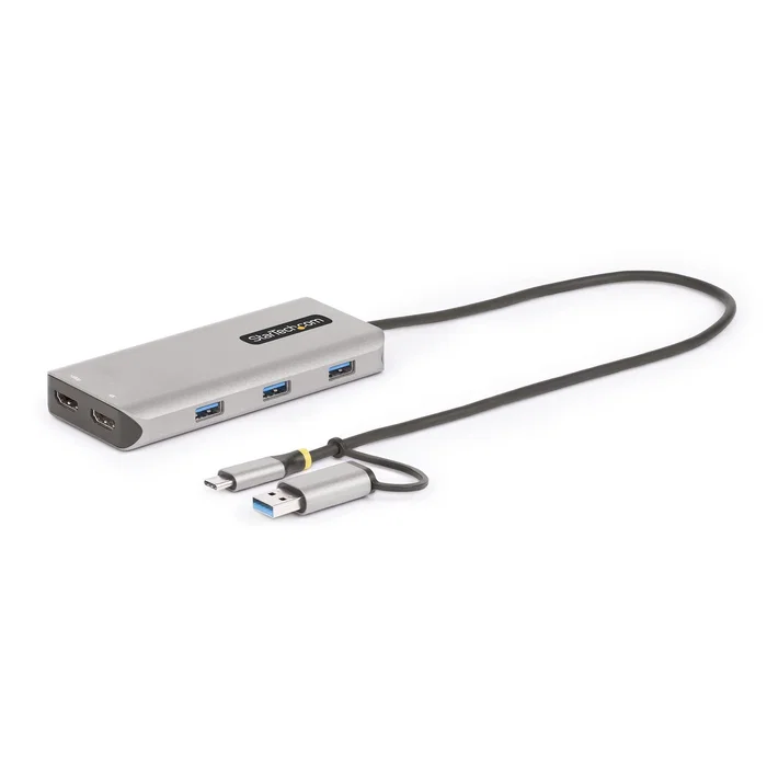 StarTech.com Adaptador USB-C Multiport con Dongle USB-C a USB-A, Doble HDMI (4K30Hz/1080p60Hz), 3 puertos USB-A, Mini StarTech.com Adaptador USB-C Multiport con Dongle USB-C a USB-A, Doble HDMI (4K30Hz/1080p60Hz), 3 puertos USB-A, Mini