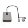 StarTech 167B-USBC-MULTIPORT Adaptador Multipuerto USB-C con Dual HDMI 4K30Hz, 3 Puertos USB-A y Dongle USB-C a USB-A - Compatible con macOS/Windows/ChromeOS y MacBooks M1/M2/M3