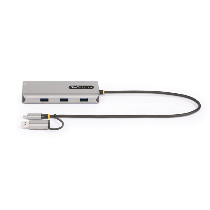 StarTech.com Adaptador Multipuerto con Doble HDMI y 3 Puertos USB-A, Plata