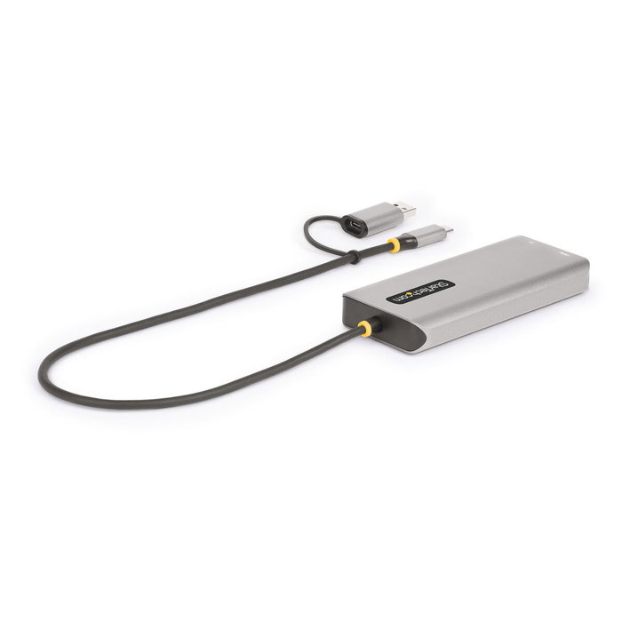 StarTech.com Adaptador Multipuerto con Doble HDMI y 3 Puertos USB-A, Plata