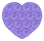 Celly FIXHEART Soporte con Ventosa para Teléfono en Forma de Corazón, Color Violeta, Material Silicona, Universal, 1 Pieza