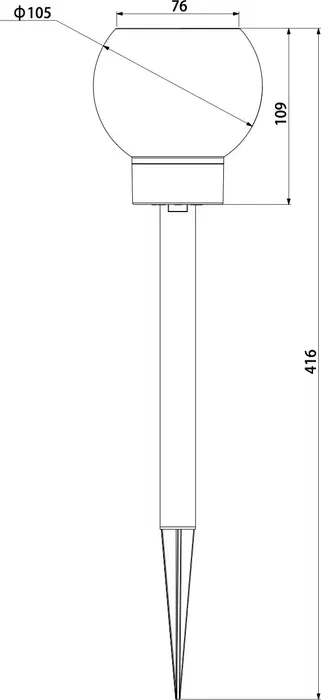Galix G2625 Farol Solar Efecto Llama Natural con 12 LED SMD Ámbar, Diámetro 10.5 cm, Altura 41 cm, 4 Lúmenes