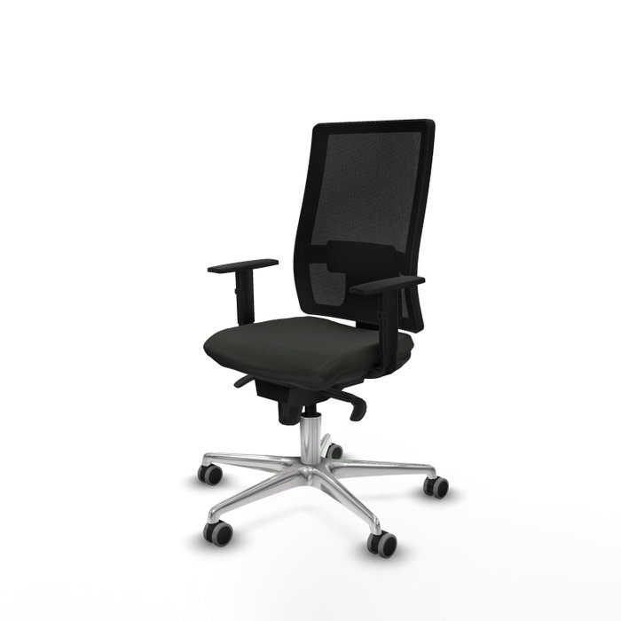 PIQUERAS Y CRESPO Silla de oficina Horna con mecanismo Sincro y brazos 1D en Negro PIQUERAS Y CRESPO Silla de oficina Horna con mecanismo Sincro y brazos 1D en Negro