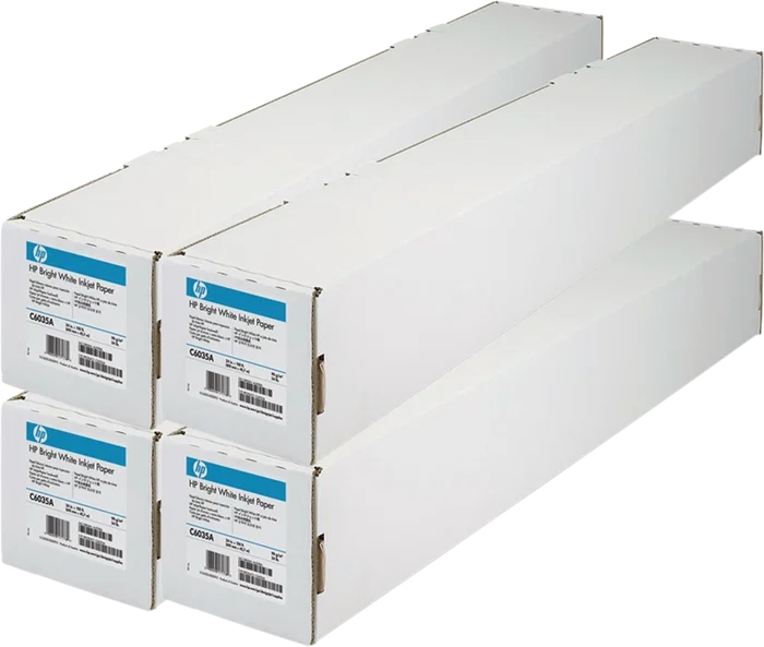 HP Papel Blanco Brillante Rollo 24" x 46 m, 90 g/m², Pack 4 Rollos HP Papel Blanco Brillante Rollo 24" x 46 m, 90 g/m², Pack 4 Rollos