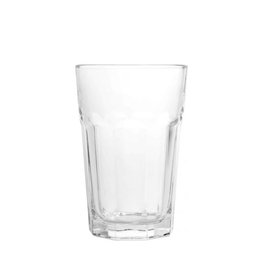 VICRILA Siena Vaso Alto de Vidrio 42 cl / 13.05 cm de Alto, Diámetro 8.9 cm, Borde Grueso (Set de 6)