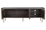 DKD Home Decor Mueble TV Sixti Bala Mango y Fibra Marrón Oscuro