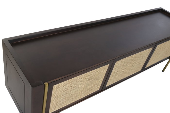 DKD Home Decor Mueble TV Sixti Bala Mango y Fibra Marrón Oscuro DKD Home Decor Mueble TV Sixti Bala Mango y Fibra Marrón Oscuro