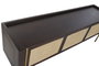 DKD Home Decor Mueble TV Sixti Bala Mango y Fibra Marrón Oscuro