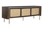 DKD Home Decor Mueble TV Sixti Bala Mango y Fibra Marrón Oscuro