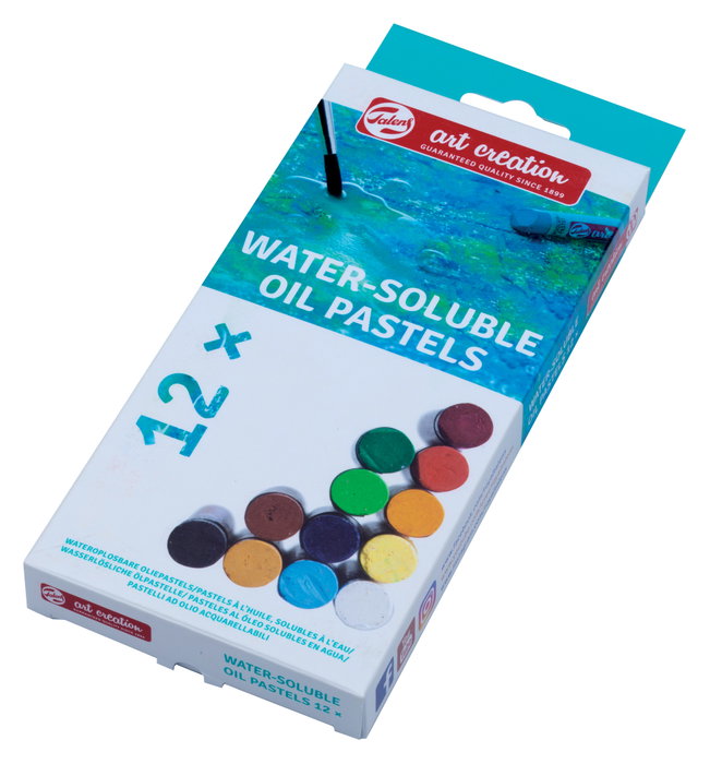 Talens Art Creation Set Multitécnica de Pasteles al Óleo Solubles en Agua de 12 Colores
