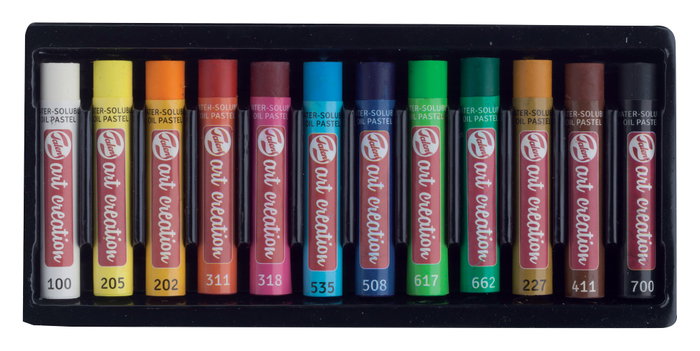 Talens Art Creation Set Multitécnica de Pasteles al Óleo Solubles en Agua de 12 Colores