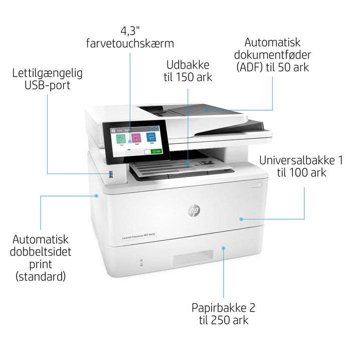 HP LaserJet Enterprise MFP M430f Multifunción Blanco