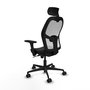 PIQUERAS Y CRESPO Silla de oficina Jorquera con mecanismo Sincro, Negro/Blanco