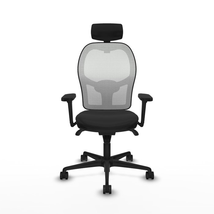 PIQUERAS Y CRESPO Silla de oficina Jorquera con mecanismo Sincro, Negro/Blanco PIQUERAS Y CRESPO Silla de oficina Jorquera con mecanismo Sincro, Negro/Blanco