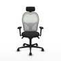 PIQUERAS Y CRESPO Silla de oficina Jorquera con mecanismo Sincro, Negro/Blanco