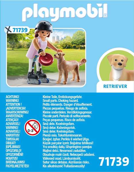 Playmobil Figura Patinadora con Retriever My Life