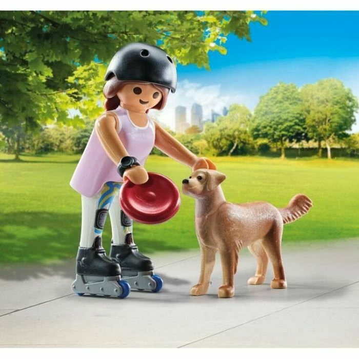 PLAYMOBIL Patinadora con Retriever 71739 My Life