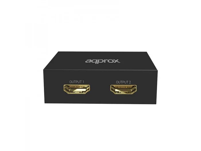 Approx appC30V2 Splitter HDMI 2 Puertos (1x2), Distribuidor de Señal HD 1080p, 4K Upscaling, 3D, Compatible HDCP, Caja Metálica, Portátil