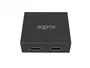 Approx appC30V2 Splitter HDMI 2 Puertos (1x2), Distribuidor de Señal HD 1080p, 4K Upscaling, 3D, Compatible HDCP, Caja Metálica, Portátil