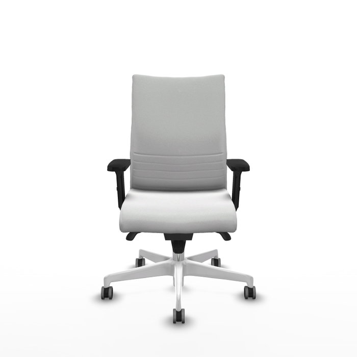 PIQUERAS Y CRESPO Silla Albacete Confidente con Mecanismo Sincro y Tela Blanca
