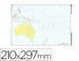 Teide Mapa mudo Oceanía político Din A4