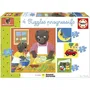 Educa Osito Pardo 8412668198845 Puzzle 4 Puzzles Progresivos Niños 12 a 25 Piezas 3 Años