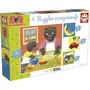Educa Osito Pardo 8412668198845 Puzzle 4 Puzzles Progresivos Niños 12 a 25 Piezas 3 Años