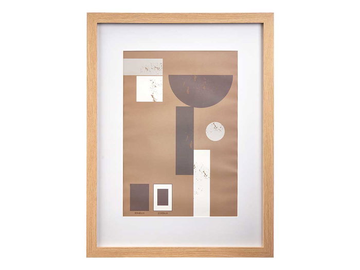 Giftdecor Portafoto Pared Madera Paspartu 21x30 cm Natural Horizontal y Vertical (Set de 6)