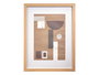 Giftdecor Portafoto Pared Madera Paspartu 21x30 cm Natural Horizontal y Vertical (Set de 6)
