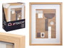 Giftdecor Portafoto Pared Madera Paspartu 21x30 cm Natural Horizontal y Vertical (Set de 6)