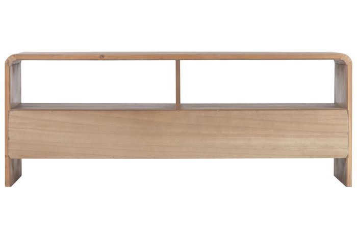 DKD Home Decor Mueble TV Curio25 Urban Marron 2 Cajones 40 x 45 x 120 cm