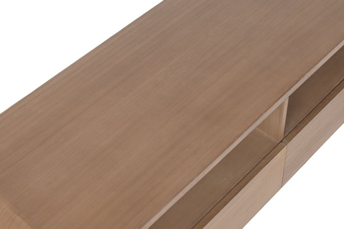 DKD Home Decor Mueble TV Curio25 Urban Marron 2 Cajones 40 x 45 x 120 cm